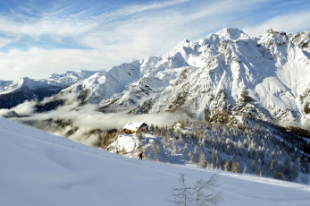 Картинка природа горы зима пейзаж
