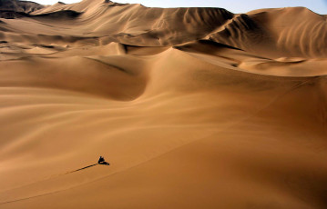 обоя природа, пустыни, жара, дюны, dakar, пустыня, песок, мотоцикл