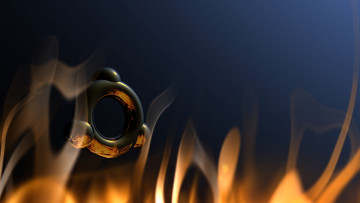 Картинка компьютеры ubuntu linux логотип огонь