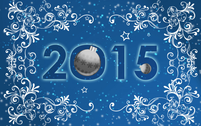 Обои картинки фото праздничные, векторная графика , новый год, узор, шарик, фон, цифры