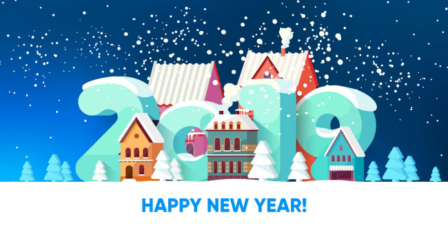 Обои картинки фото праздничные, векторная графика , новый год, зима, новогодние, обои, новый, 2019, год