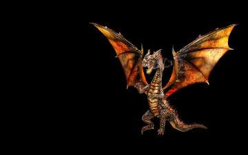 обоя видео игры, gothic ii, дракон