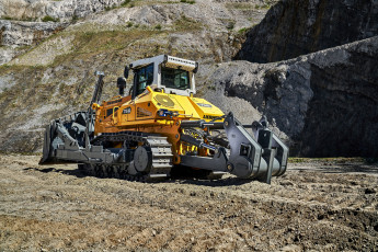 Картинка техника бульдозеры liebherr