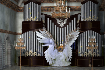 Картинка 3д графика fantasy фантазия freedom to the world come and hear angels sing