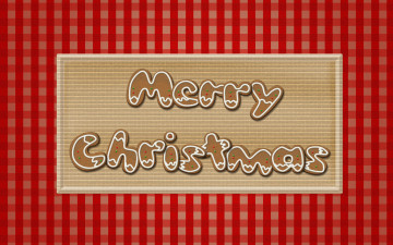 Картинка merry christmas праздничные 3д графика новый год поднос надпись печенье клетки