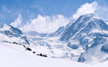 Картинка природа горы снега облака