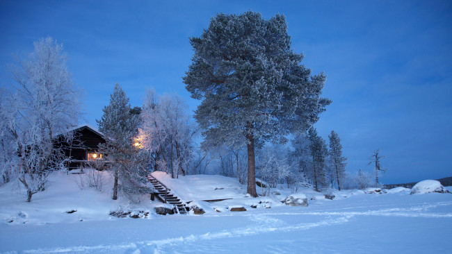 Обои картинки фото лапландия, финляндия, природа, зима, снег