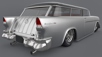 Картинка автомобили 3д bel air nomad chevrolet 1955