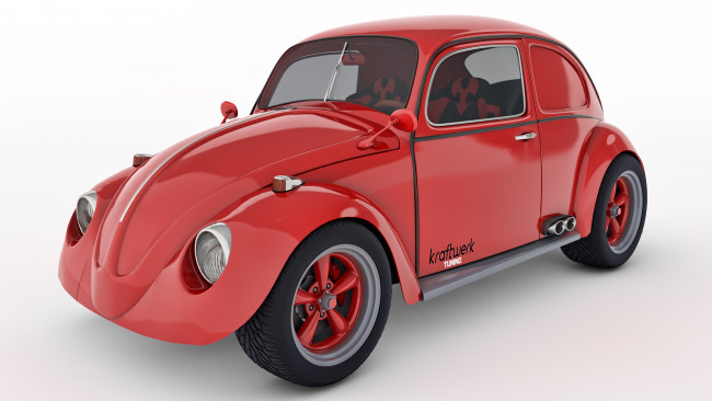 Обои картинки фото автомобили, 3д, 1963, vw, beetle, custom