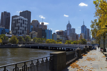 Картинка melbourne города мельбурн+ австралия небоскребы панорама