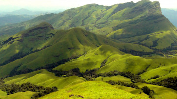 обоя kudremukh mountain range, india, природа, горы, kudremukh, mountain, range