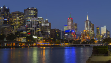 обоя melbourne, города, мельбурн , австралия, небоскребы, панорама