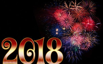 Картинка праздничные -+разное+ новый+год на новый год 2018 Яркий праздничный салют