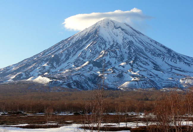 Обои картинки фото качатка, природа, горы, камчатка, россия, вулкан, сопка