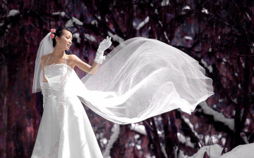 Картинка девушки -+невесты невеста снег