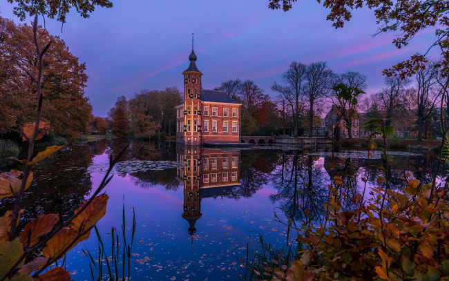 Обои картинки фото bouvigne castle, netherlands, города, замки нидерландов, bouvigne, castle