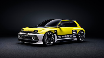 Картинка автомобили renault 5 turbo 3e 2025 жeлтый