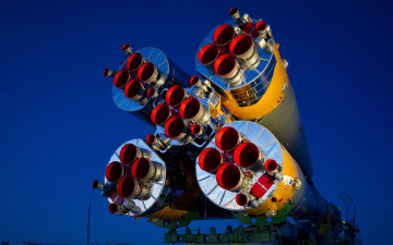 Картинка космос космические корабли станции ракета вечер