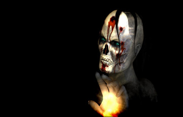 Картинка 3д графика horror ужас кров