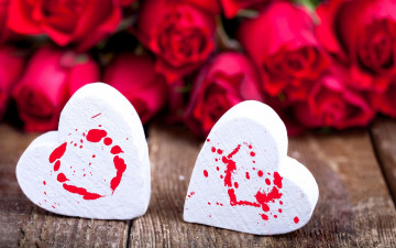 Картинка праздничные день св валентина сердечки любовь розы