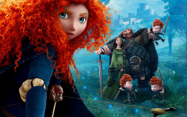 Обои картинки фото brave, мультфильмы, храбрая, сердцем