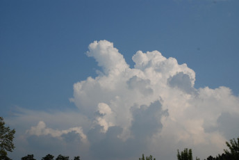 Картинка природа облака небо пушистые синива