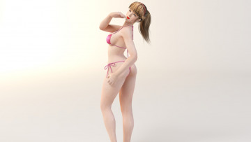 Картинка 3д+графика anime+ аниме купальник девушка