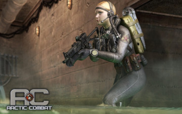 Картинка arctic+combat видео+игры -+arctic+combat автомат оружие солдат девушка