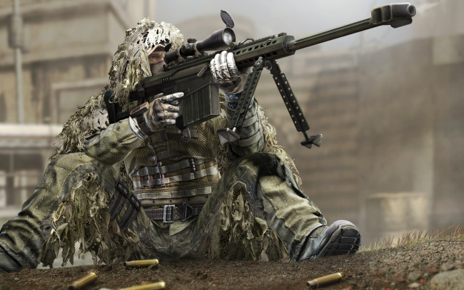 Обои картинки фото arctic combat, видео игры, - arctic combat, гильзы, маскировка, пулемёт, оружие, снайпер, солдат