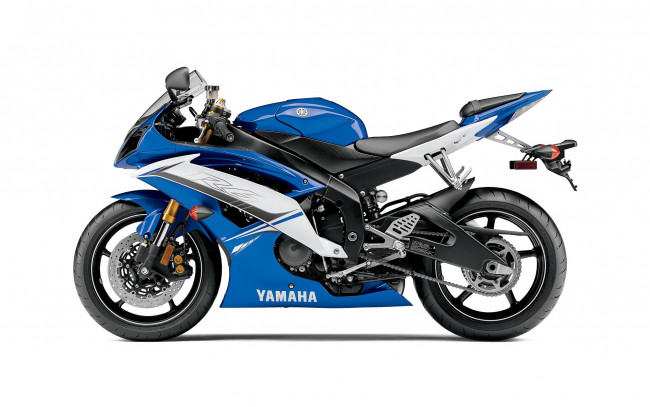 Обои картинки фото мотоциклы, yamaha, синий, 2011, yzf-r6
