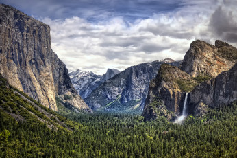 Картинка природа водопады горы ущелье лес водопад