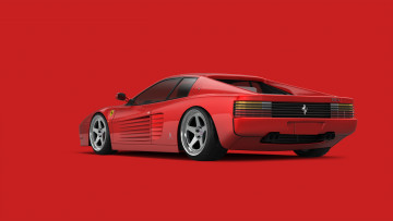 Картинка автомобили 3д supercar 512 tr ferrari red testarossa