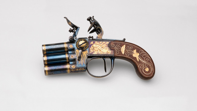 Обои картинки фото оружие, пистолеты, старинный, пистолет, chamber, box, 1802, ретро