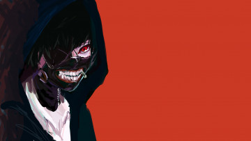 Картинка аниме tokyo+ghoul гуль канеки фон арт маска