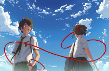 обоя аниме, kimi no na wa, двое