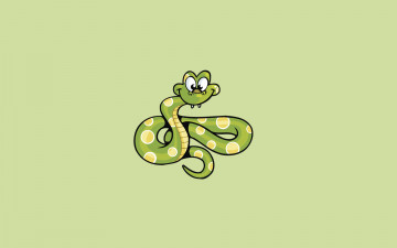 Картинка рисованное минимализм светлый фон змея snake
