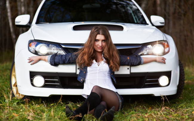 Обои картинки фото автомобили, -авто с девушками, автомобиь, фон, взгляд, девушка