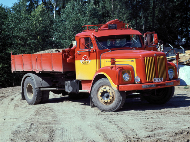 Обои картинки фото 1962, scania, vabis, l56, tipper, автомобили