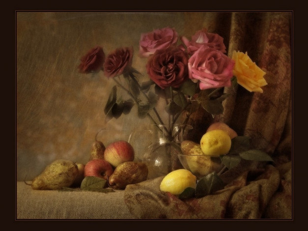 Обои картинки фото анна, немирович, фруктово, розовая, импровизация, еда, натюрморт