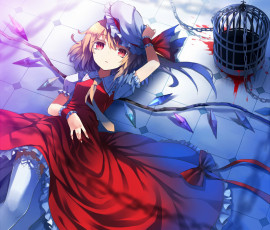 обоя аниме, touhou, фландрия, скарлет