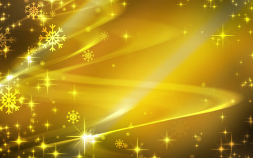 Картинка 3д графика textures текстуры звездочки снежинки фон золотой