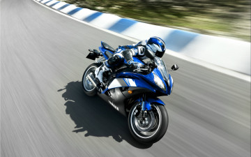 Картинка спорт мотоспорт r6 yamaha трек motorcycle