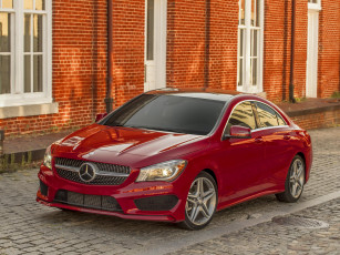 Картинка автомобили mercedes-benz 2013 c117 us-spec package sports amg красный cla 250