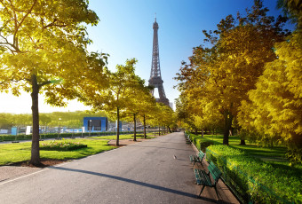 Картинка париж города париж+ франция аллея