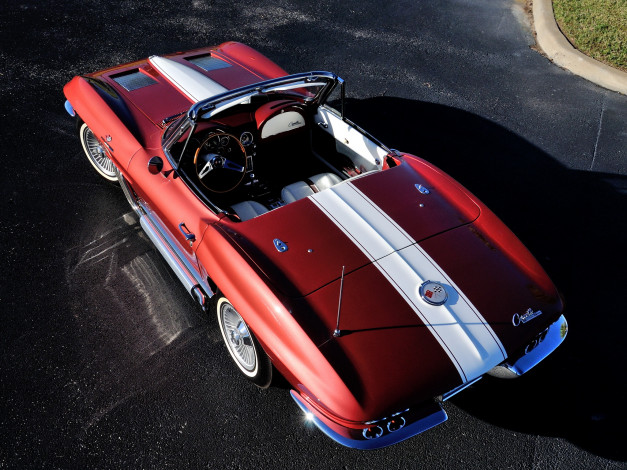 Обои картинки фото corvette sting ray convertible show car replica, автомобили, corvette, replica