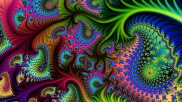 Картинка 3д+графика фракталы+ fractal цвета фон узор