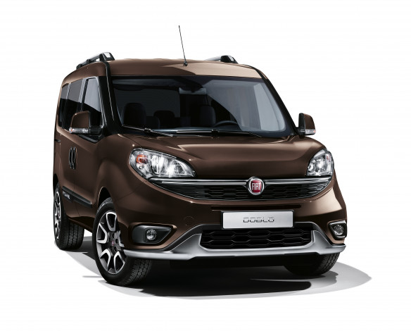 Обои картинки фото автомобили, fiat, 2015г, коричневый, 152, trekking, doblо