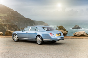 Картинка автомобили bentley mulsanne blue sedan