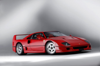 Картинка автомобили ferrari красный f40