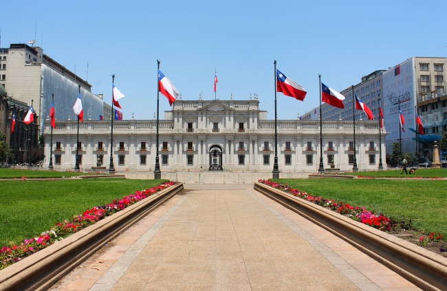 Обои картинки фото города, - здания,  дома, дворец, президента, ла-монеда, Чили, сантьяго